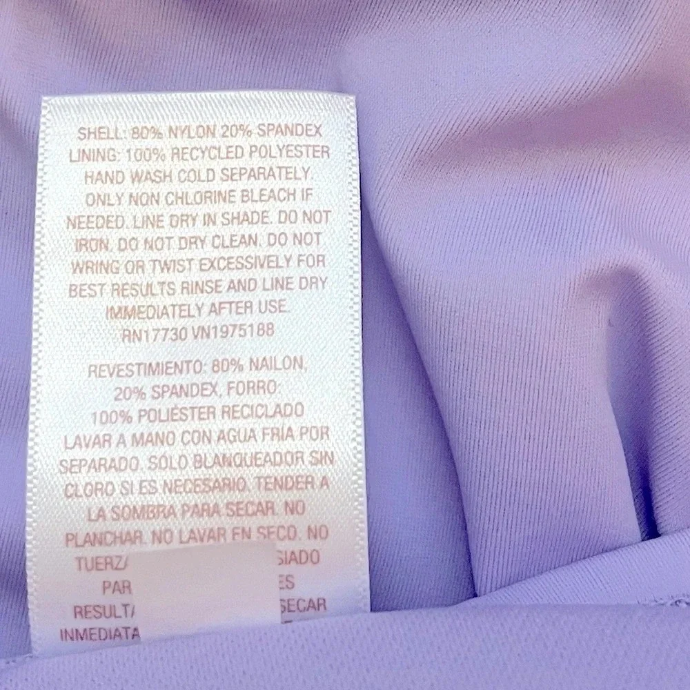 Shade & Shore Low Rise High Leg Bikini Bottom Extra Cheeky Womens XL Purple New - Picture 6 of 10